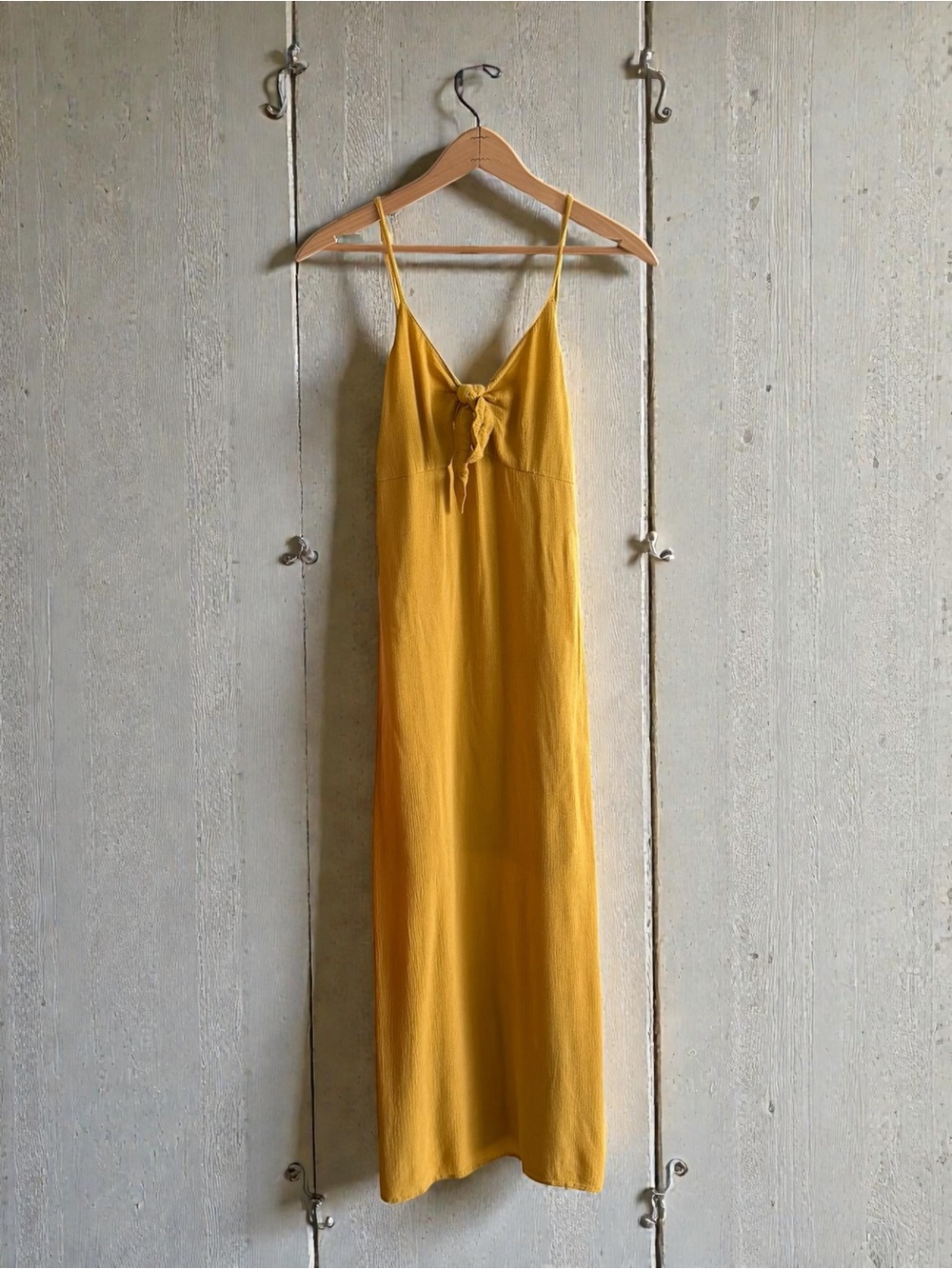 Forever‎ 21 Mustard Yellow Maxi Dress with Front Tie